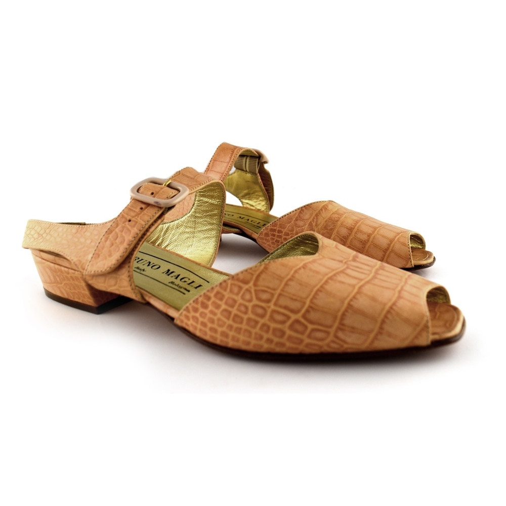 Bruno Magli Peep Toe Low Heel: Made in Italy